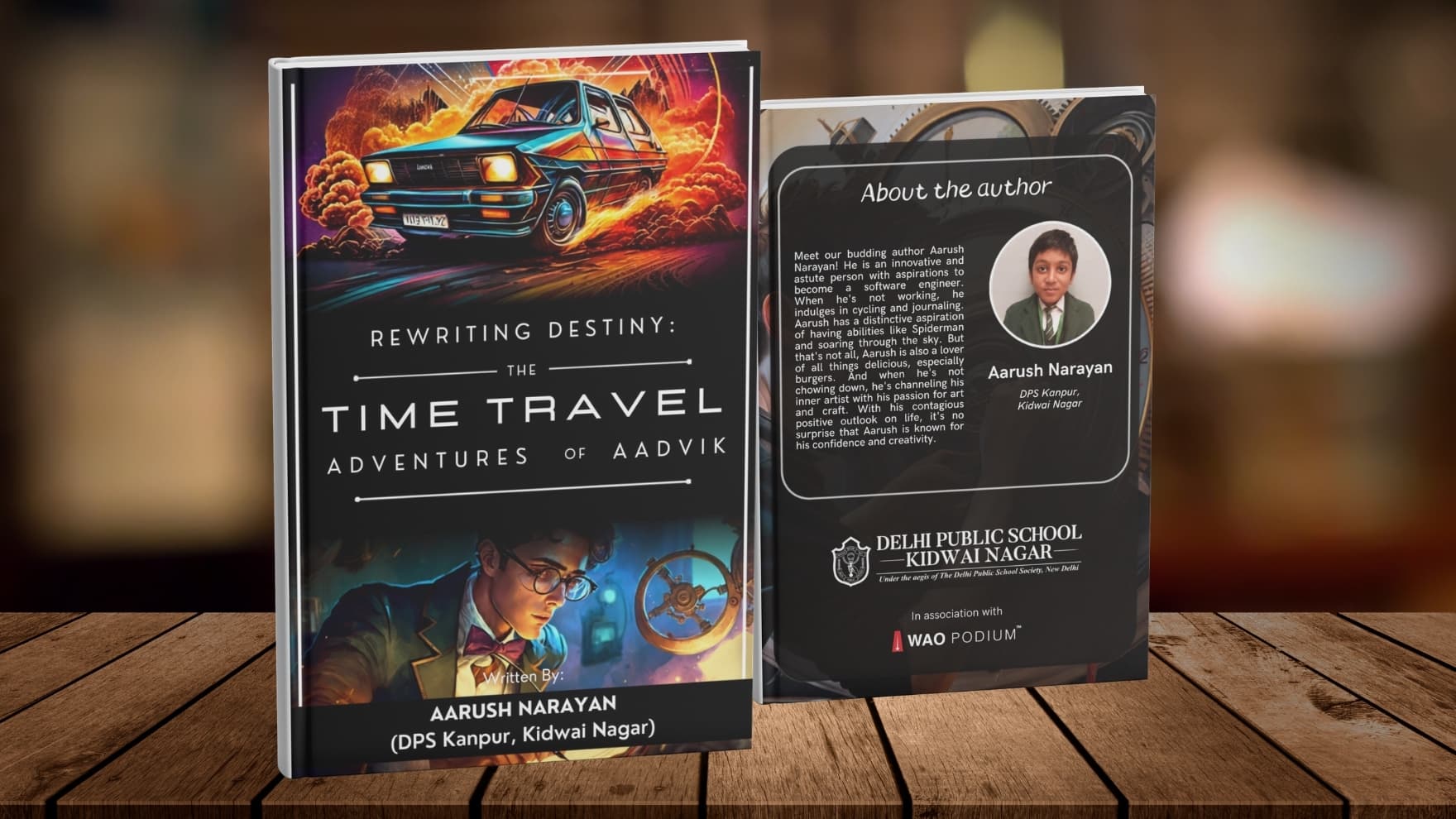 Aarush Narayan’s finished illustrated time-travel book