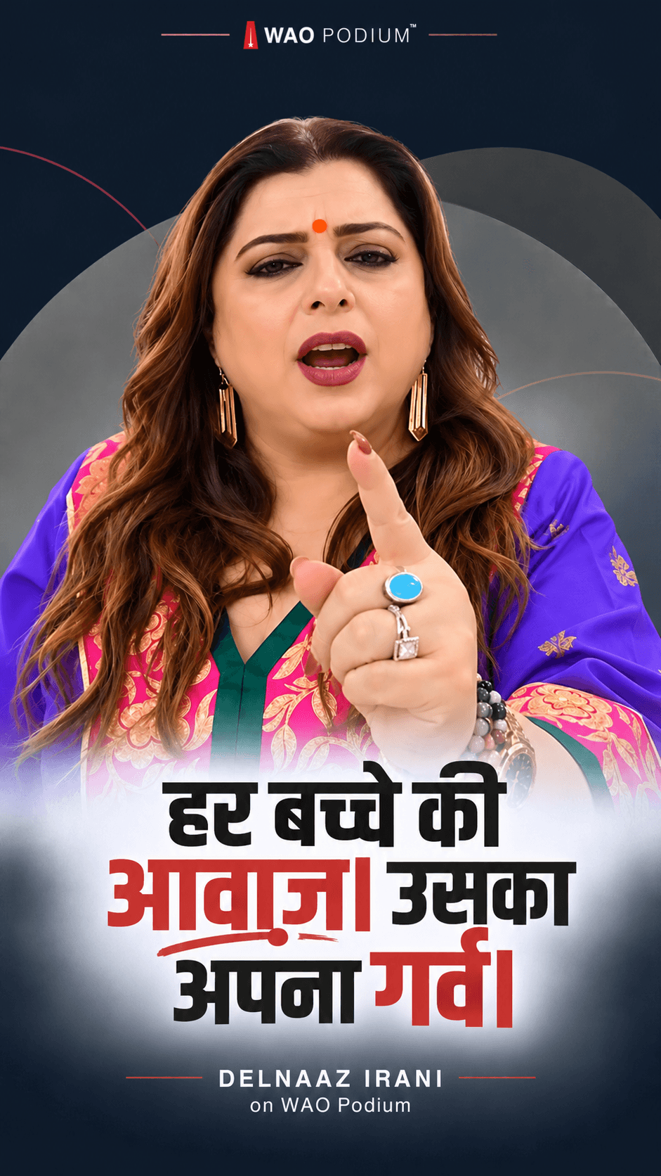 Delnaaz Irani speaking about children’s growth